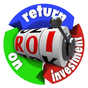 ROI Return on Investment Slot Machine Words Acronym